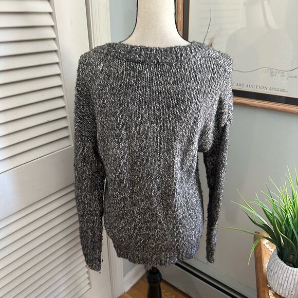 THEORY Womens Sweater Small Gray Slouchy Parkland Pullover Wool Blend Casual - Picture 5 of 12